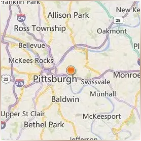 University of Pittsburgh Location Map University of Pittsburgh Location Map